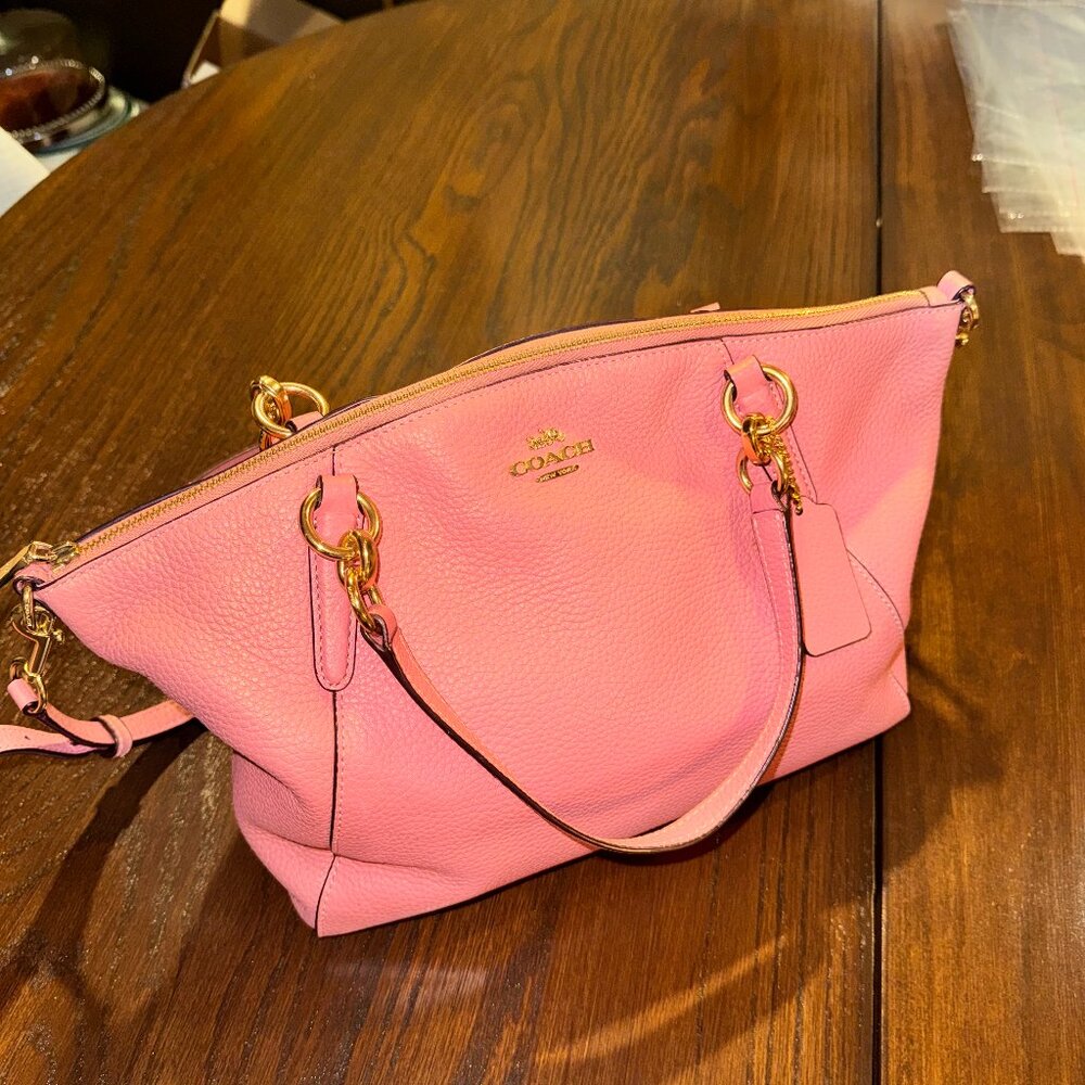 Coach Pink Mini Kelsey Crossbody – Gold Hardware